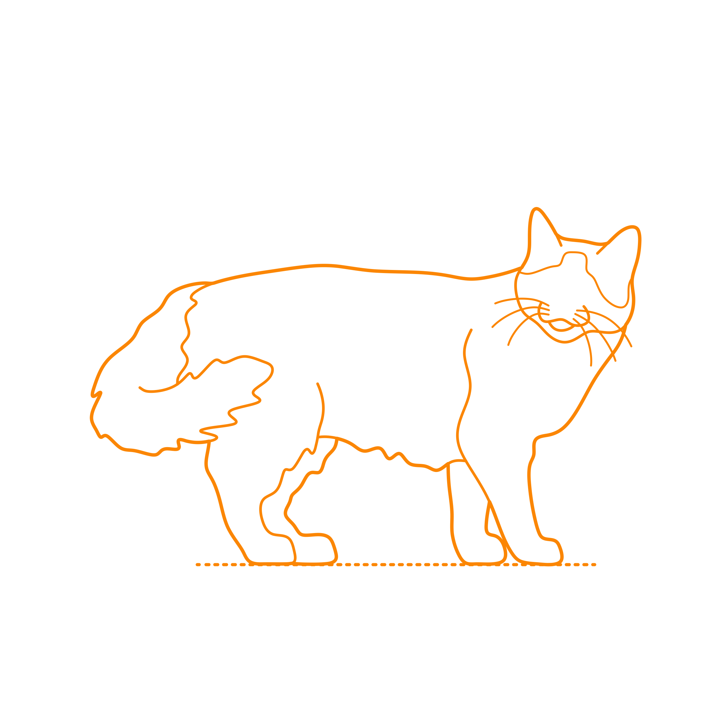Animals Cats Turkish Van Cat Sticker Outline Svg File Free Vectors